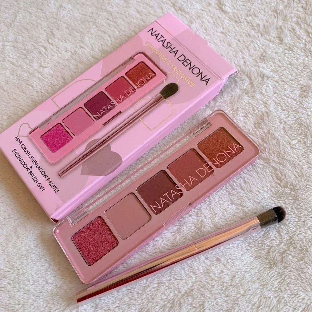 Natasha Denona Valentines Day Kit Crush Eyeshadow Palette & Brush Set BNIB